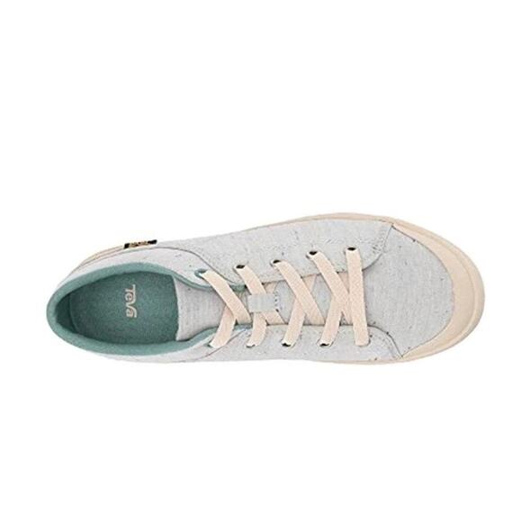 Teva Freewheel Washed Canvas Sneakers, Women's Size 9.5 Blue Natural - Picture 1 of 9